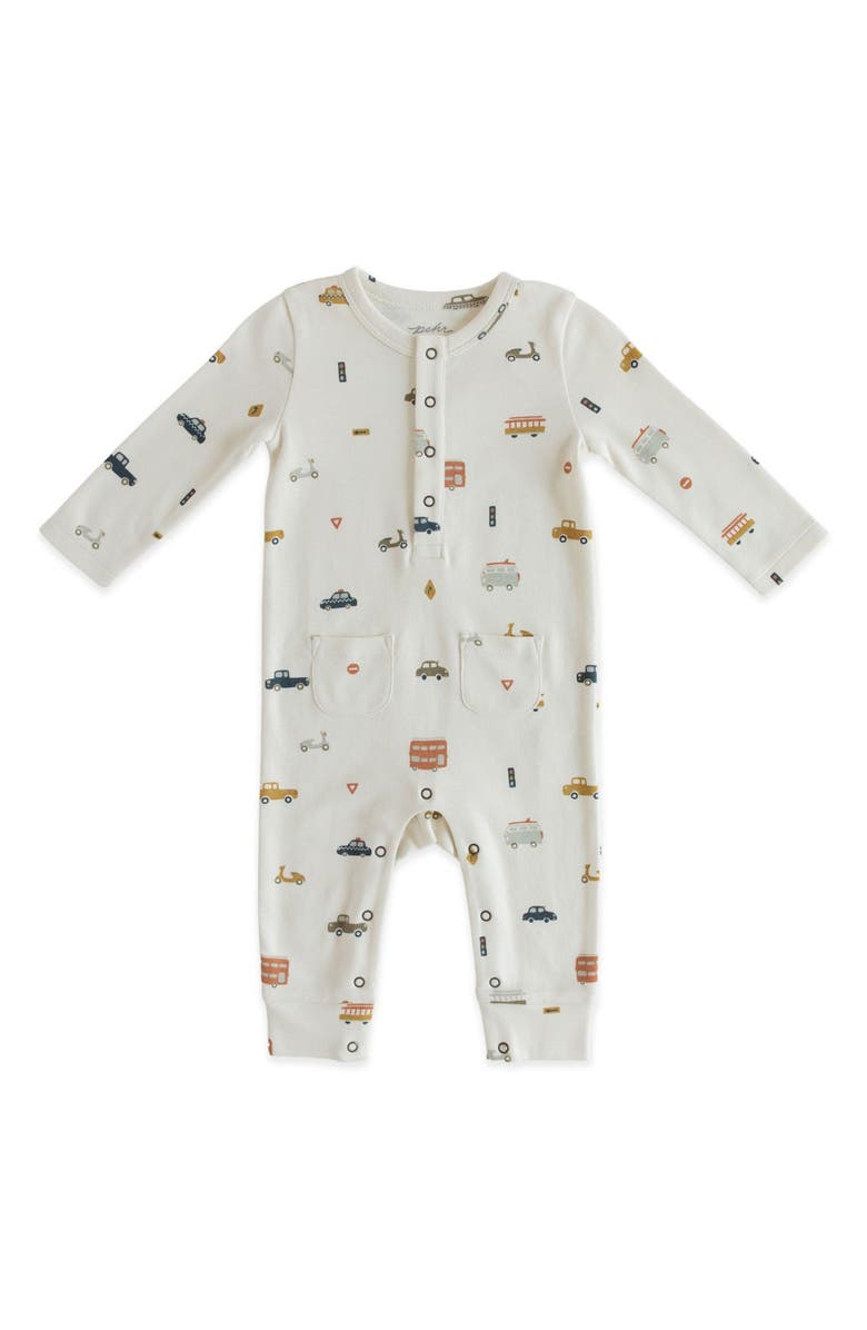 Pehr Rush Hour Organic Cotton Romper, Main, color, 