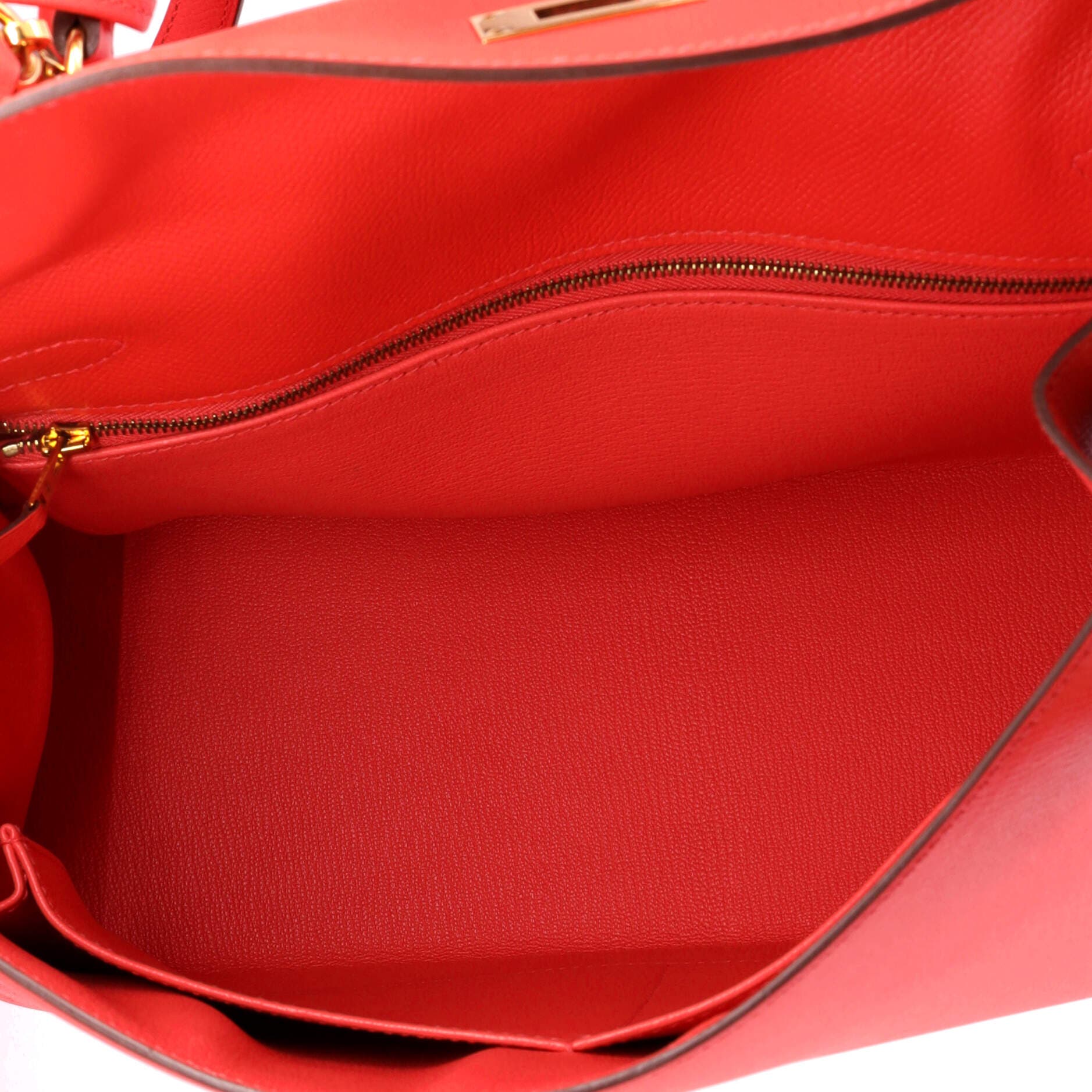 Pre-Owned Hermes Kelly Handbag Red Epsom with Gold Hardware 32, Alternate, color, Rouge Pivoine