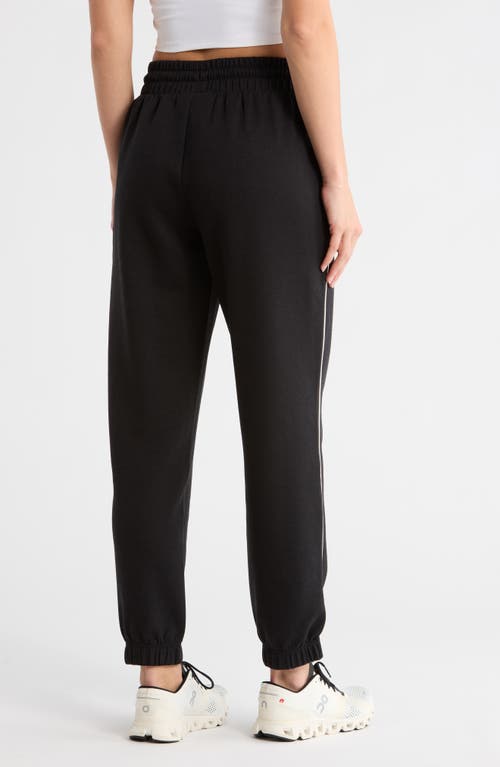 Yogalicious Elite Piped Scuba Knit Joggers In Black