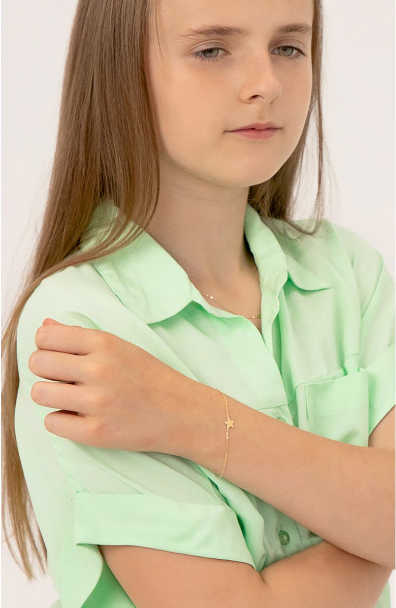 In Season Jewelry 14k Polished Star Bracelet, Alternate, color, Gold