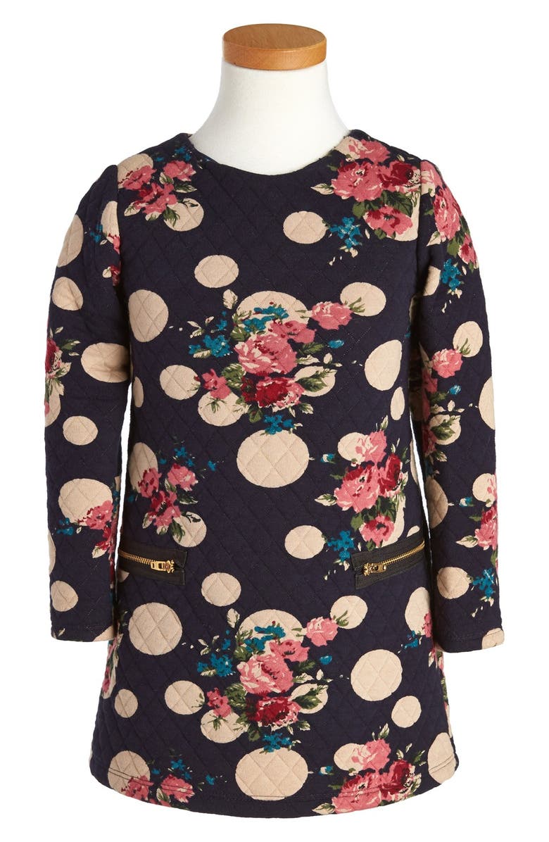 Pippa & Julie Polka Dot Sweatshirt Dress, Alternate, color, 