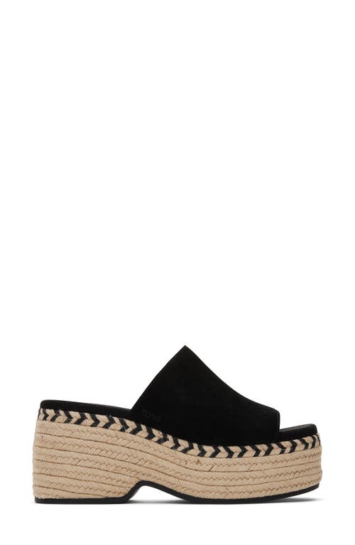 TOMS TOMS LAILAM ESPADRILLE PLATFORM SLIDE SANDAL