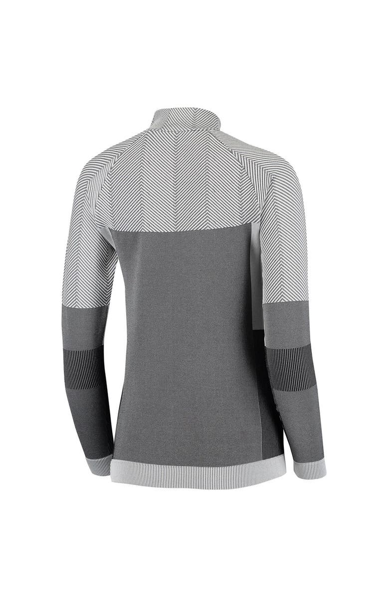 LEVELWEAR Women's Levelwear Gray Chicago Cubs Verse Asymmetrical Raglan Tri-Blend Quarter-Zip Jacket, Alternate, color, Gray