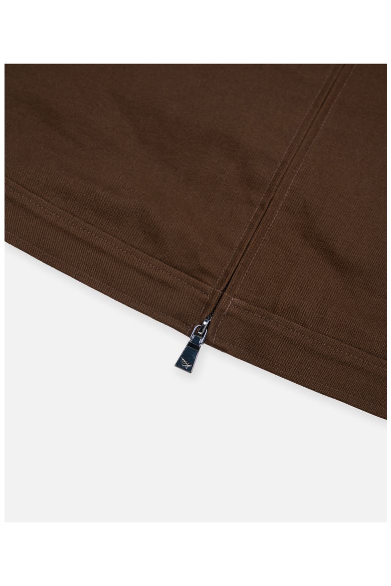 Script Logo Cotton Canvas Jacket, Alternate, color, BROWN