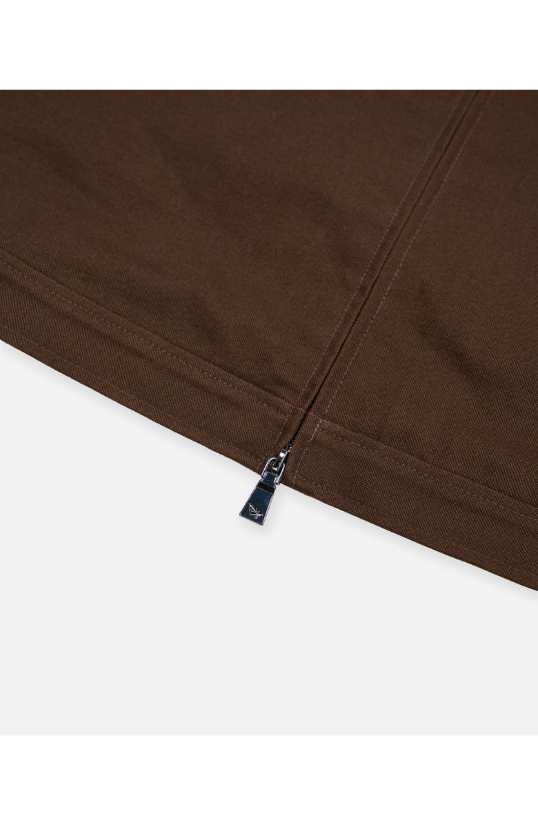 PAPER PLANES Script Logo Cotton Canvas Jacket, Alternate, color, Brown