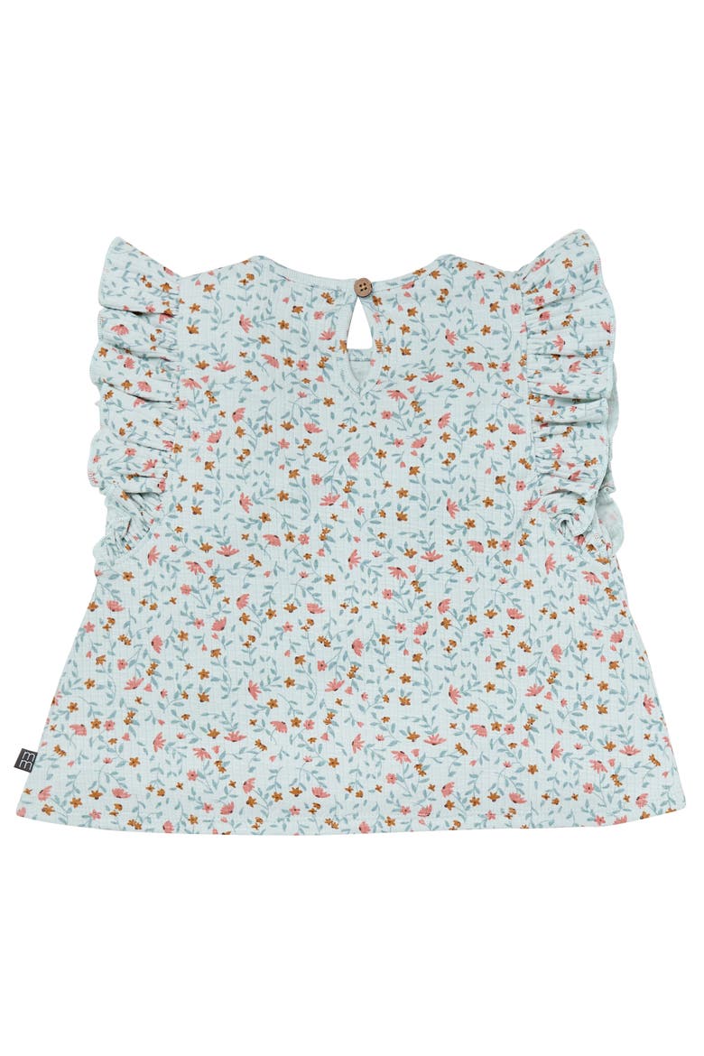 Flutter Sleeve Tops and Shorts Set, Alternate, color, Sky Vine Floral