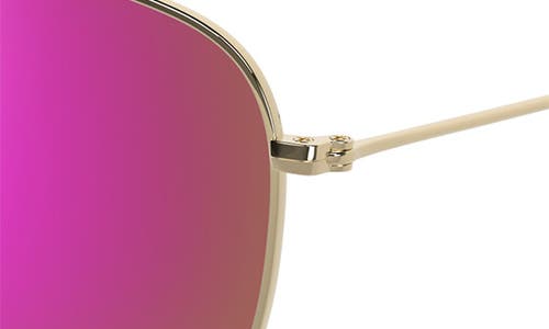 Maui Jim Olali Af 55mm Polarized Square Sunglasses In Gold Violet Pink