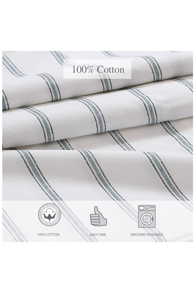 Trenton Stripe 200 Thread Count Cotton Percale Sheet Set, Alternate, color, LT-PASTEL GREEN