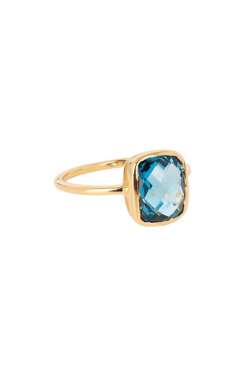 YS GEMS Bezel Set London Blue Topaz Ring, Alternate, color, Blue