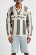 MAVRANS Stripe Long Sleeve Knit Soccer Jersey