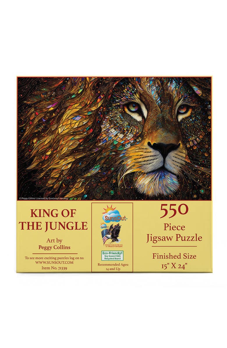 Sunsout King of the Jungle 550 piece Jigsaw Puzzle for Adults, Alternate, color, Multicolor