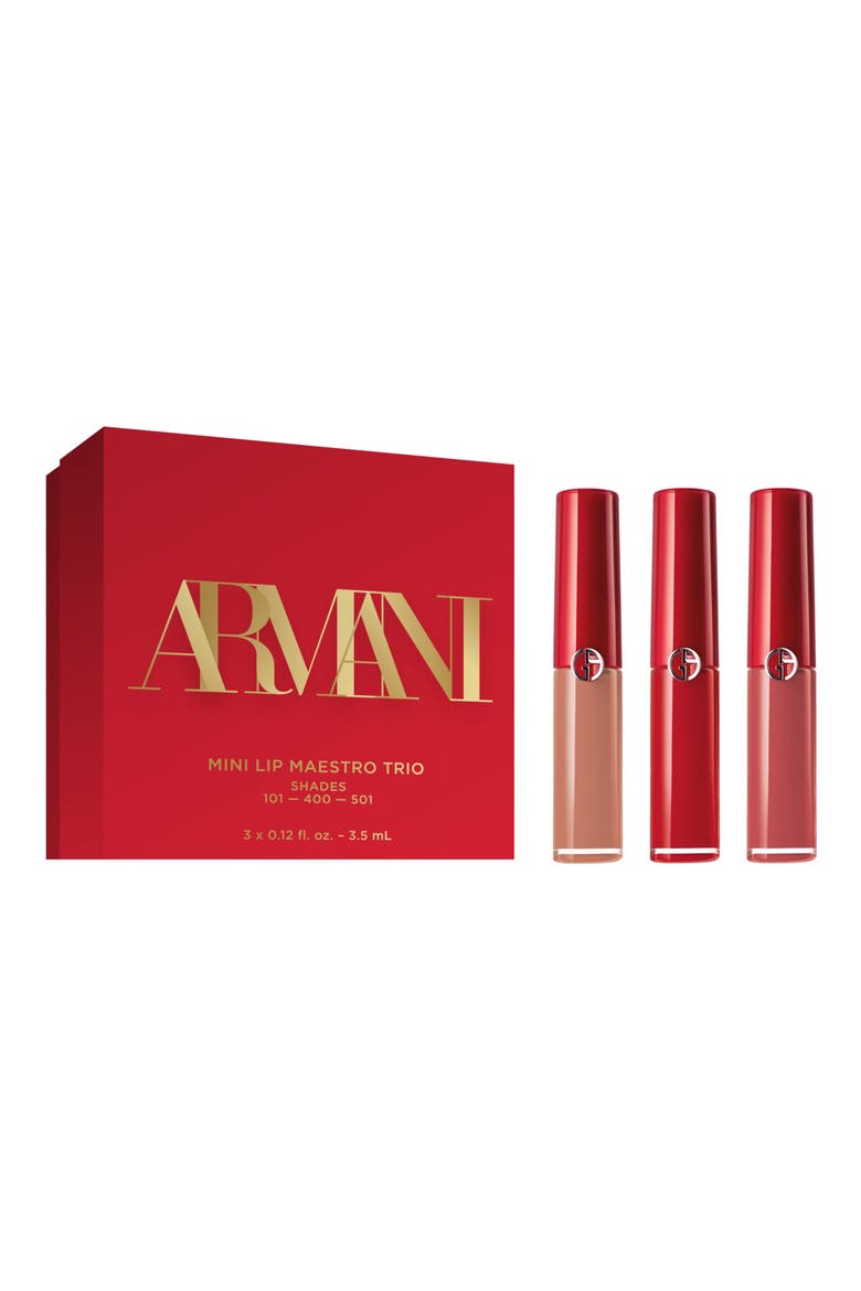Giorgio Armani Mini Lip Maestro Trio, Main, color, NO COLOR