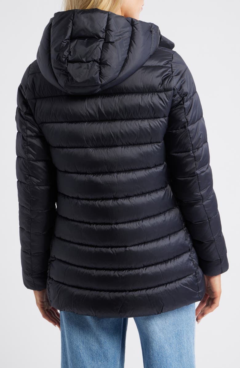 Save The Duck Drimia Water Repellent Hooded Puffer Jacket, Alternate, color, Black