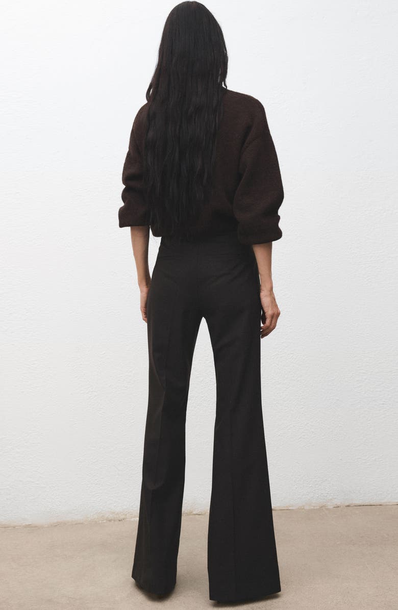 MANGO Flare Pants, Alternate, color, Brown