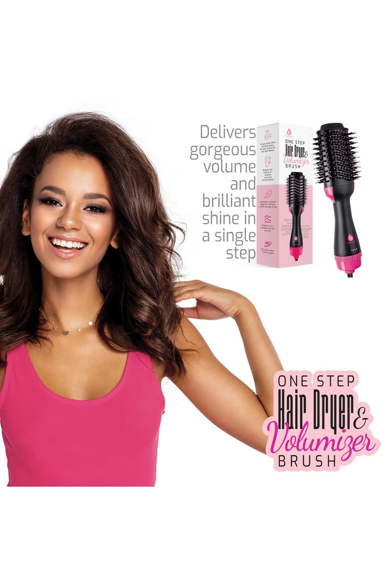 One Step Hair Dryer & Volumizer Brush, Alternate, color, Black