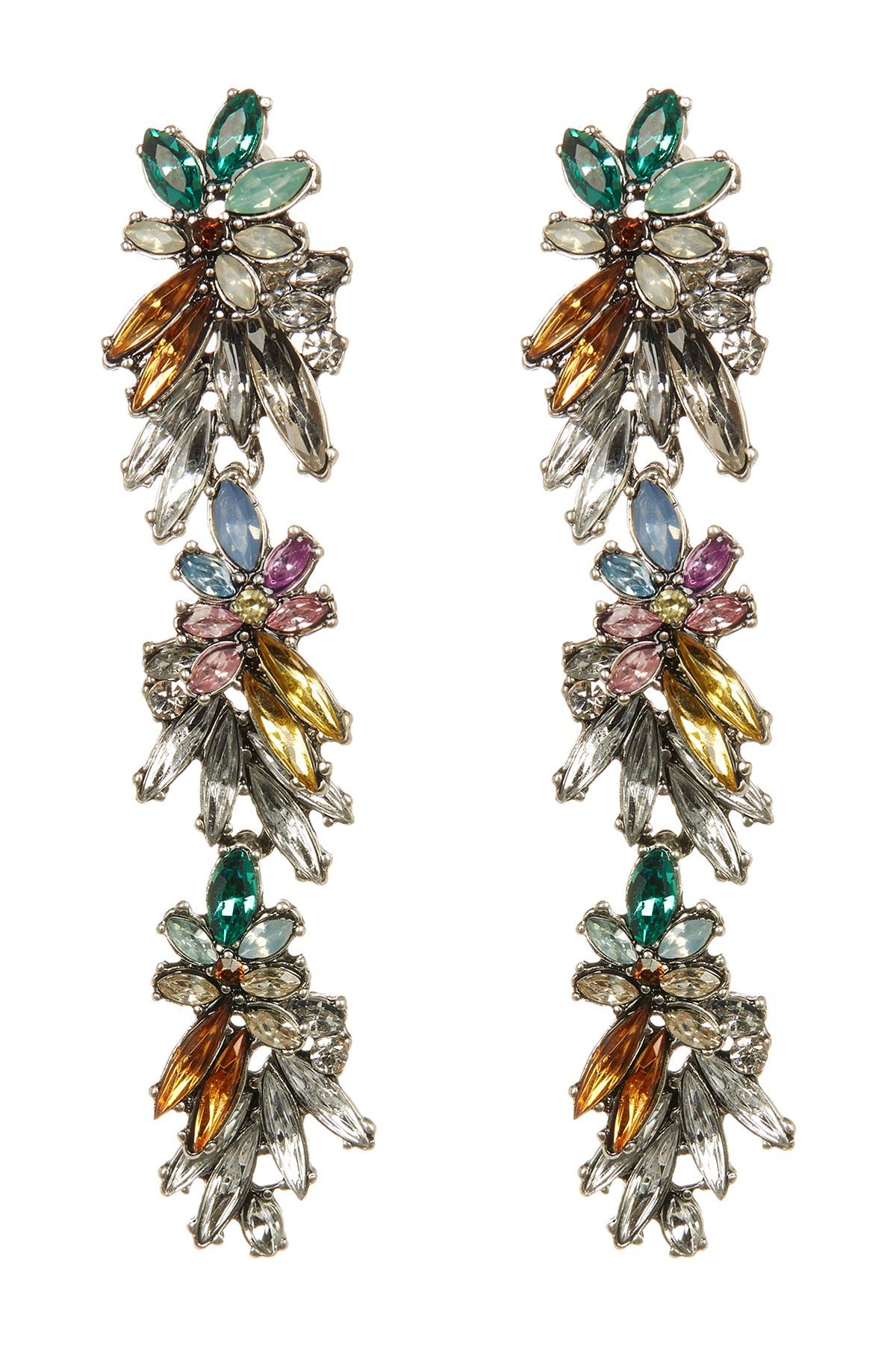 EYE CANDY LOS ANGELES Cascading Color Dangle Earrings