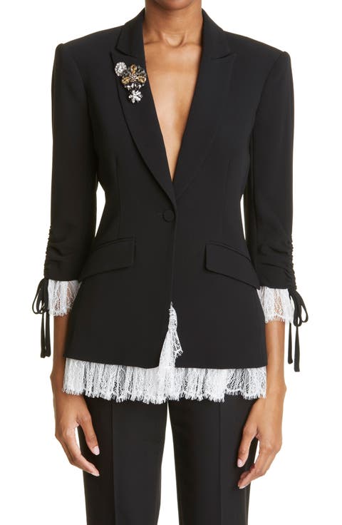 Roxie Lace Trim Blazer