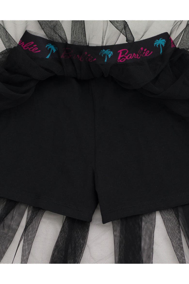 T-Shirt and Tulle Skort Set, Alternate, color, Pink and Black