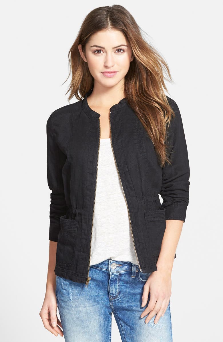 Caslon<sup>®</sup> Linen Utility Jacket, Main, color,