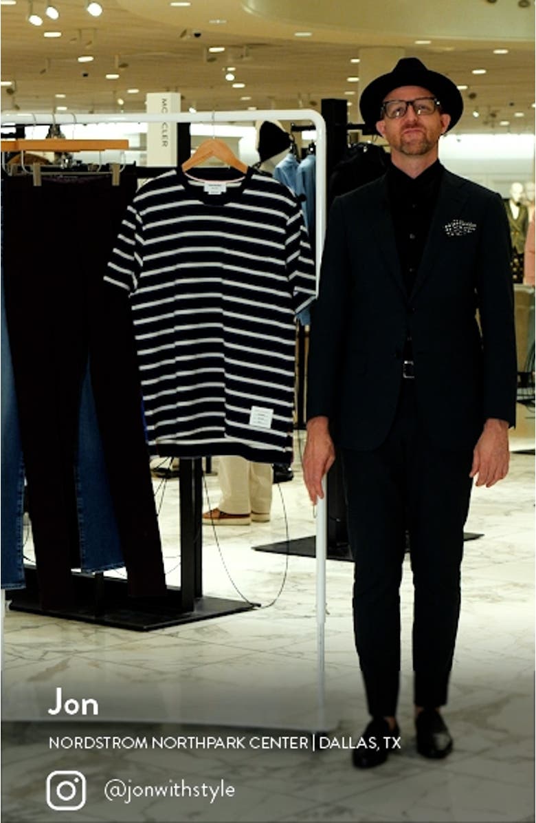 Stripe Cotton Jersey Pocket T-Shirt, sales video thumbnail