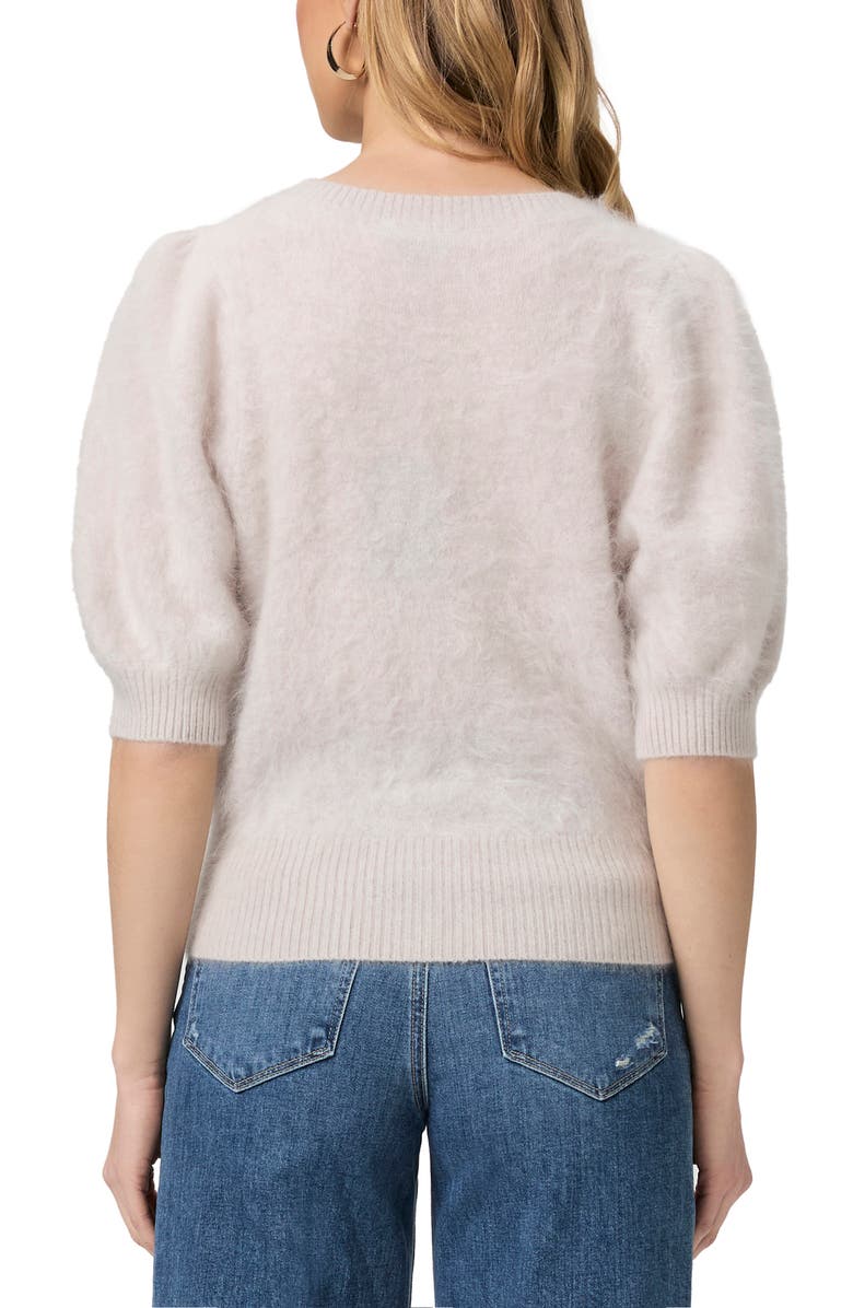 PAIGE Augusta Puff Sleeve Cashmere Cardigan, Alternate, color, Pearl Grey