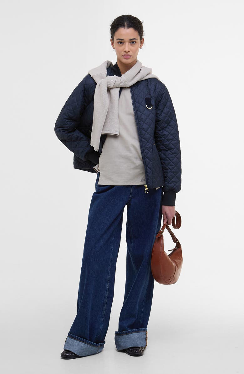 Barbour Reyna Quilted Bomber Jacket, Alternate, color, 