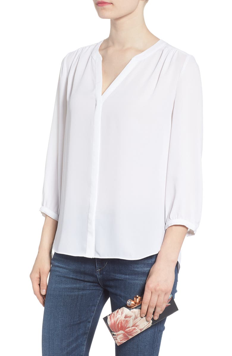 Ted Baker London Tranquility Print Leather Matinée Wallet, Alternate, color, 