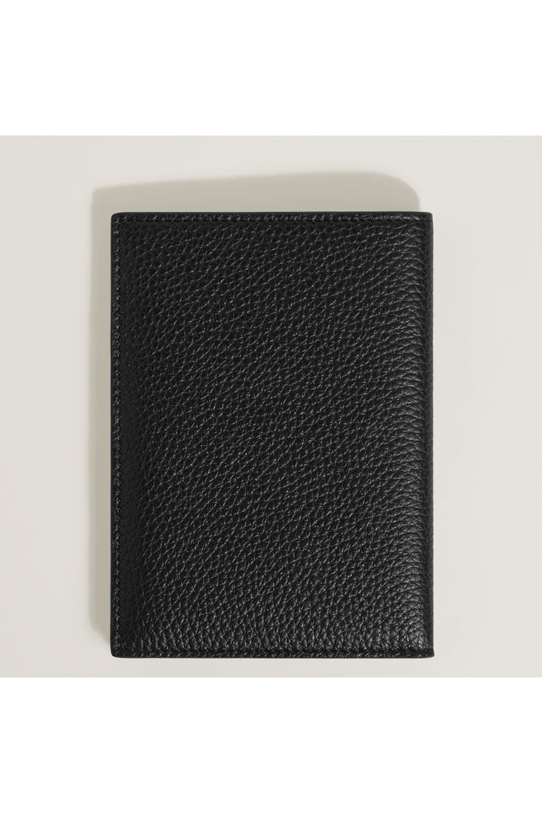 Grain Leather Passport Holder, Alternate, color, BLACK