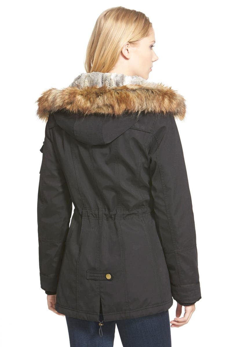 1 Madison Faux Fur Trim Parka, Alternate, color, 