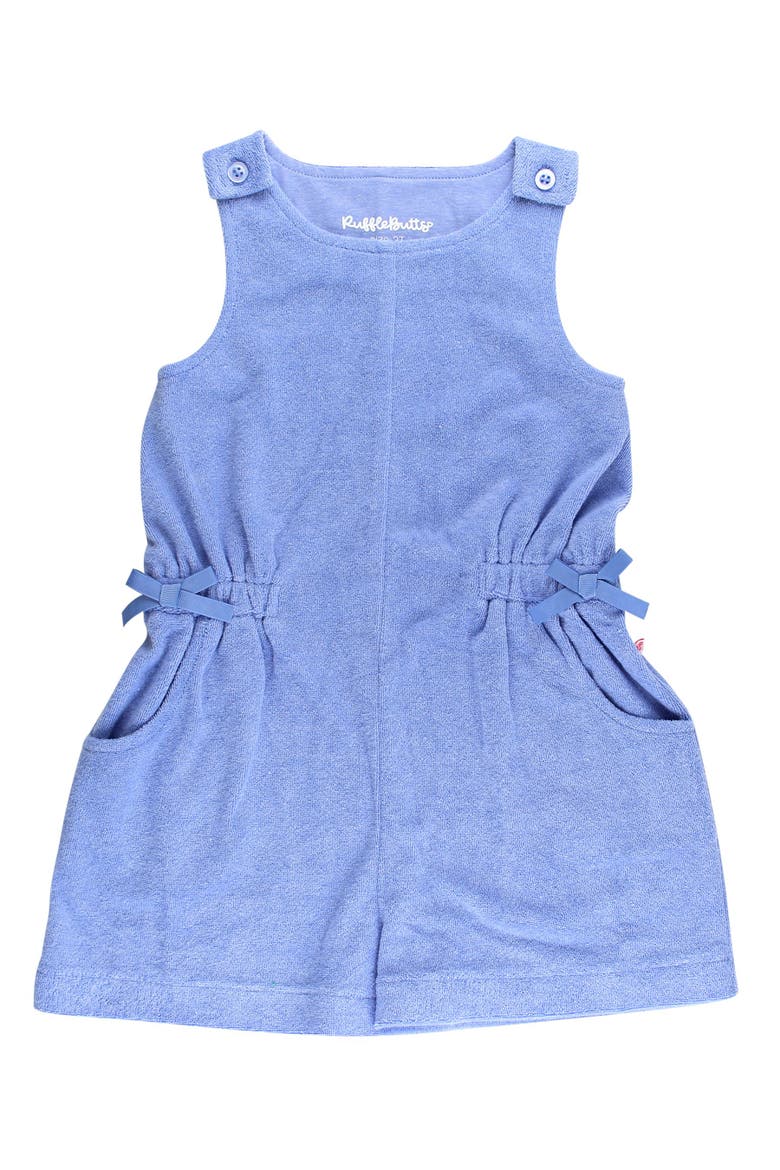 Girls Terry Cover-Up Romper, Main, color, Periwinkle Blue