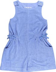 RuffleButts Girls Terry Cover-Up Romper