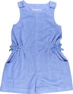 RuffleButts Girls Terry Cover-Up Romper
