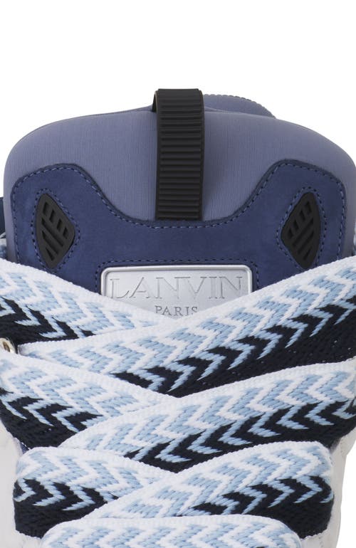 Lanvin Curb Leather Sneakers In Multi