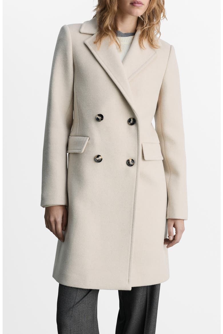 Double Breasted Coat, Main, color, LIGHT/ PASTEL GREY
