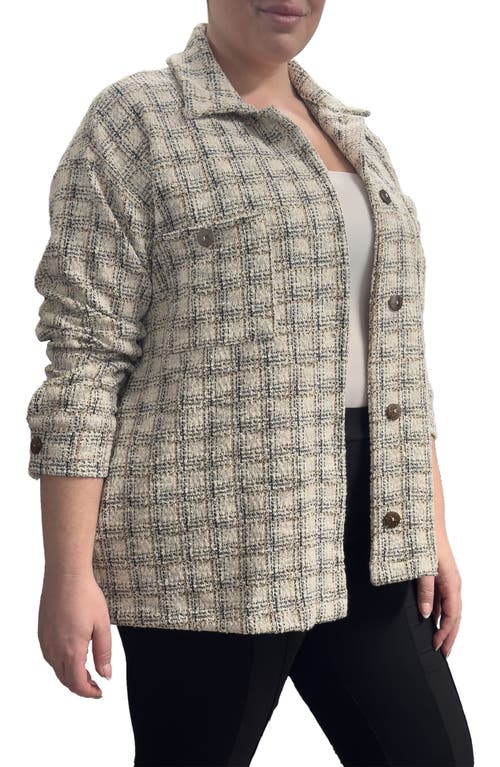 Standards & Practices Plaid Jacket In Black Taupe