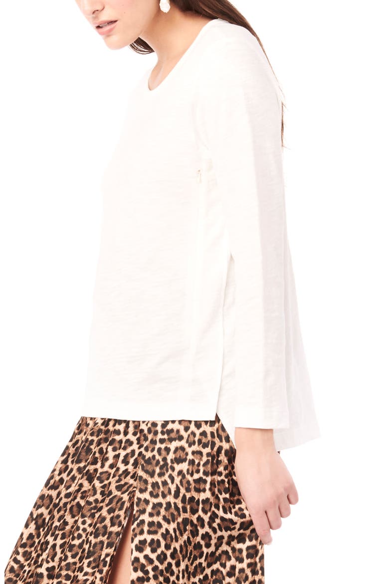 Kendal Long Sleeve Maternity/Nursing Shirt, Alternate, color, WHITE