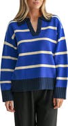All in Favor Striped Polo Sweater