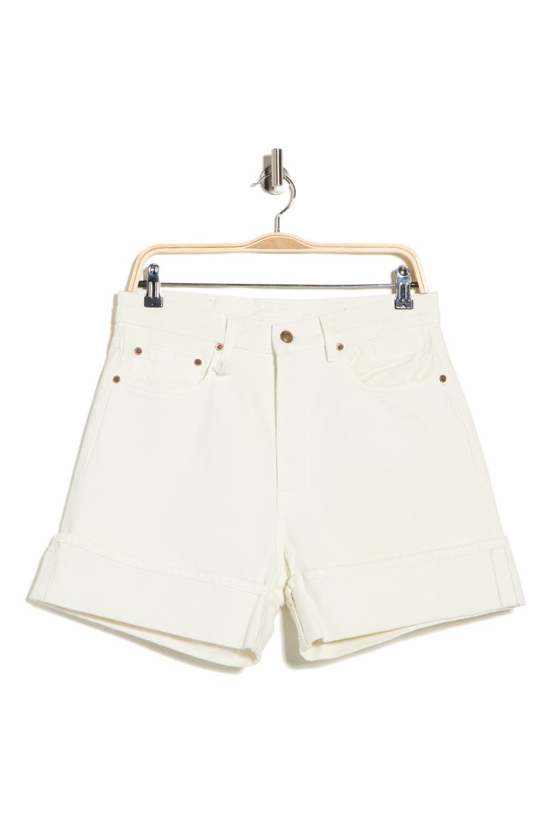 Nina High Waist Denim Shorts, Alternate, color, BENNETT WHITE SELVEDGE
