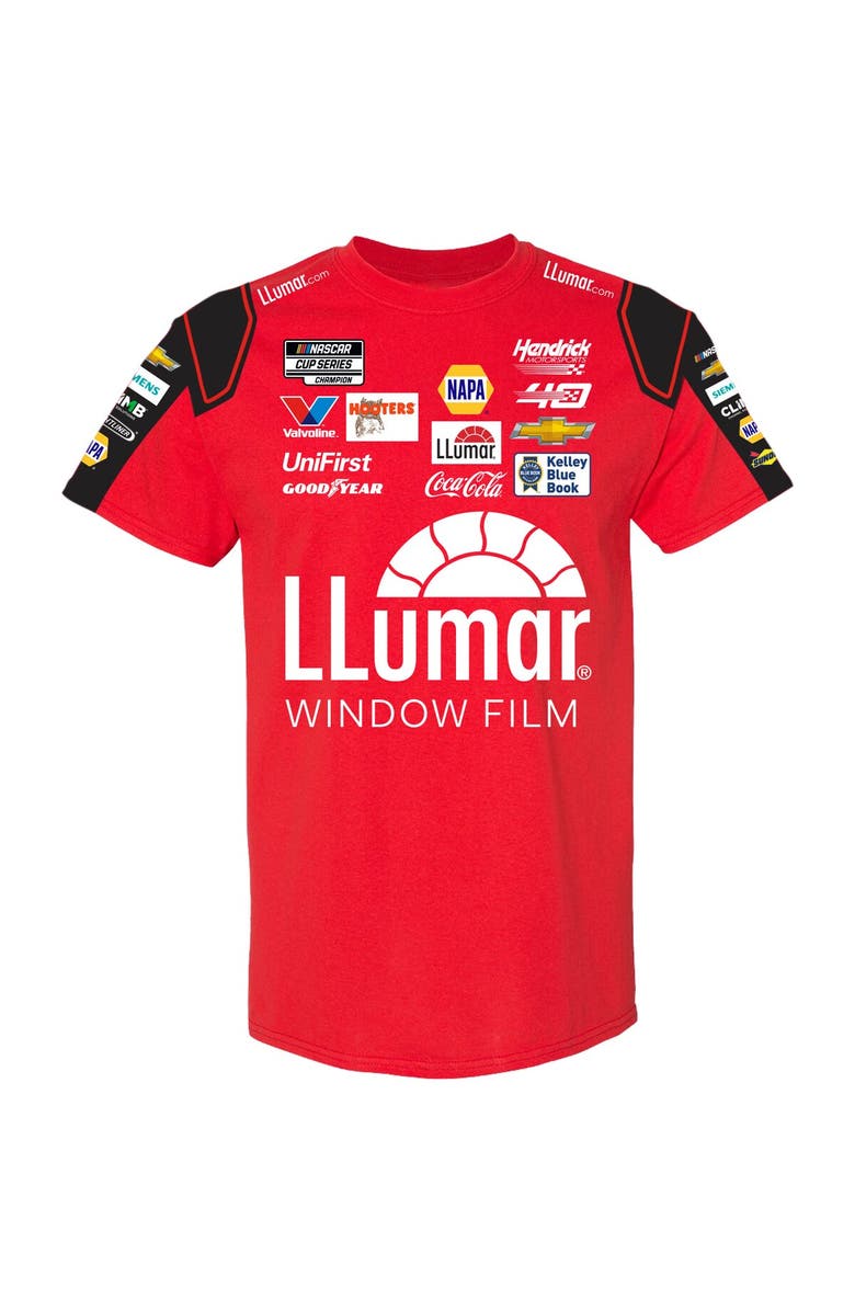HENDRICK MOTORSPORTS TEAM COLLECTION Men's Hendrick Motorsports Team Collection Red/Black Chase Elliott Llumar Uniform T-Shirt, Alternate, color,