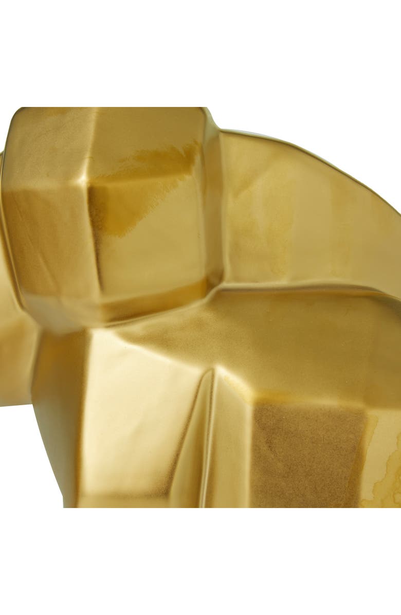COSMO BY COSMOPOLITAN Goldtone Porcelain Glam Elephant Sculpture - Set of 3, Alternate, color, Gold