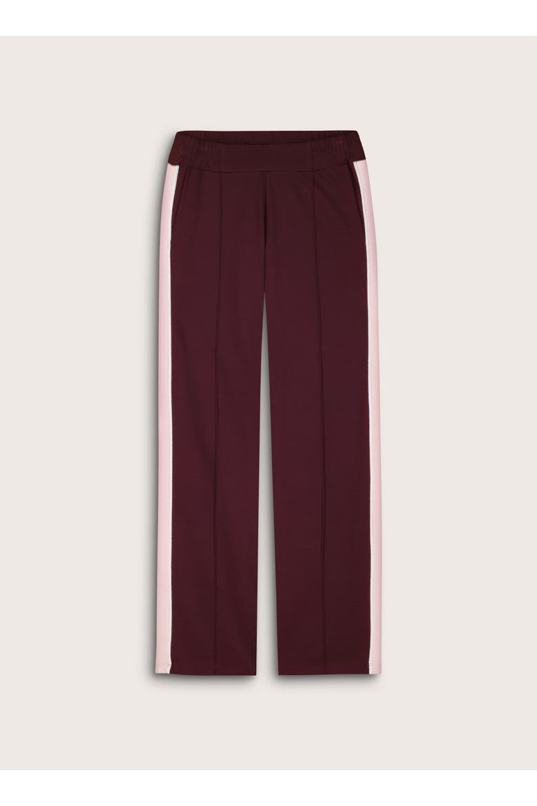Lisa Side-Stripe Trousers, Alternate, color, Plum, Pink & White
