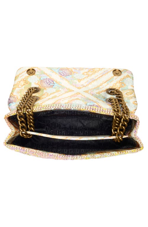 Kurt Geiger London Brixton Mixed Media Shoulder Bag In Open White