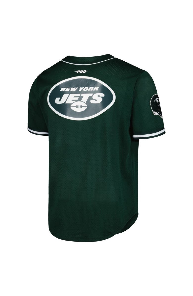 PRO STANDARD Men's Pro Standard Ahmad Sauce Gardner Green New York Jets Mesh Baseball Button-Up T-Shirt, Alternate, color, 