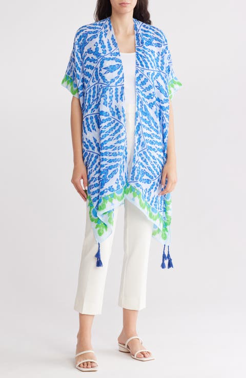 Abstract Print Ruana