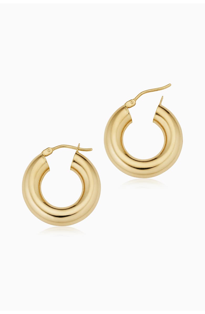 Oradina 14K Gold Everything Bold Midi Hoops, Alternate, color, Yellow Gold