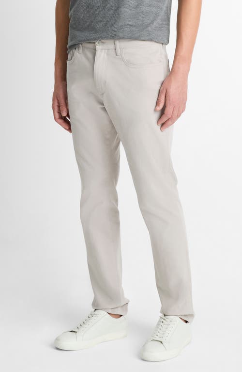 Vince Dylan Slim Fit Peached Stretch Cotton Pants In Silvermoon