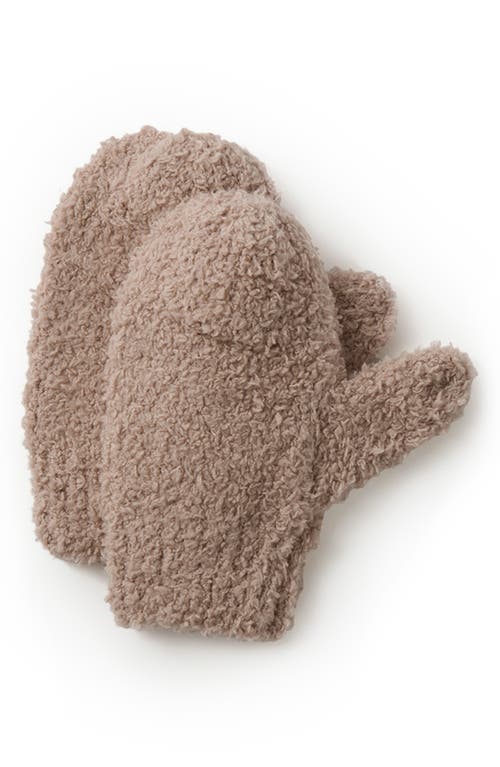 7 A.m. Enfant Fuzzy Knit Mittens In Brown