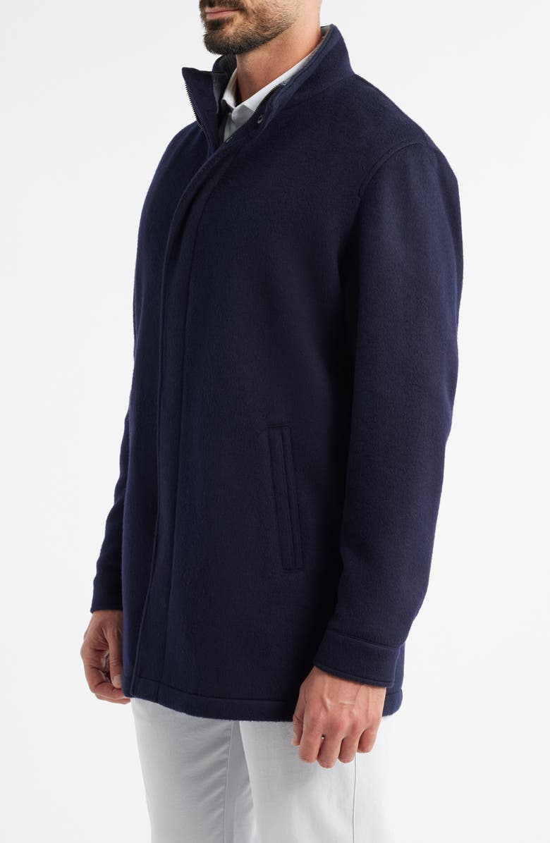 Peter Millar Crown Wool City Coat, Alternate, color, Navy