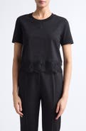 Dolce&Gabbana Logo Embroidered Lace Trim T-Shirt