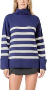 English Factory Stripe Turtleneck Sweater
